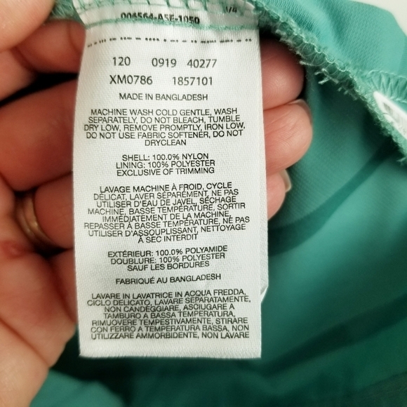 Columbia Men's Teal Striped Short Sleeve Collared Button Front Shirt - Picture 5 of 8